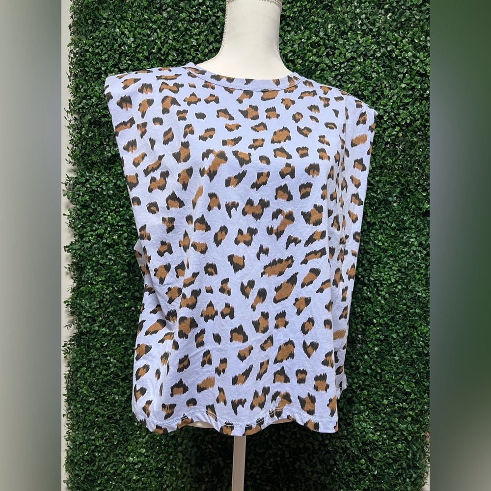 Endless Rose - LEOPARD PRINT KNIT SHIRT - Size Medium - Lije New
